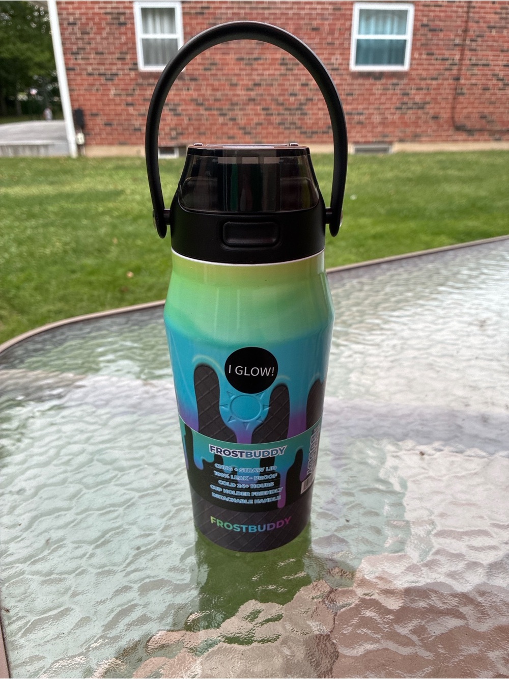 FROSTBUDDY green, blue, purple, black- Multicolor Glow insulated water bottle